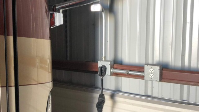 Charging station at Elite RV and Boat Storage